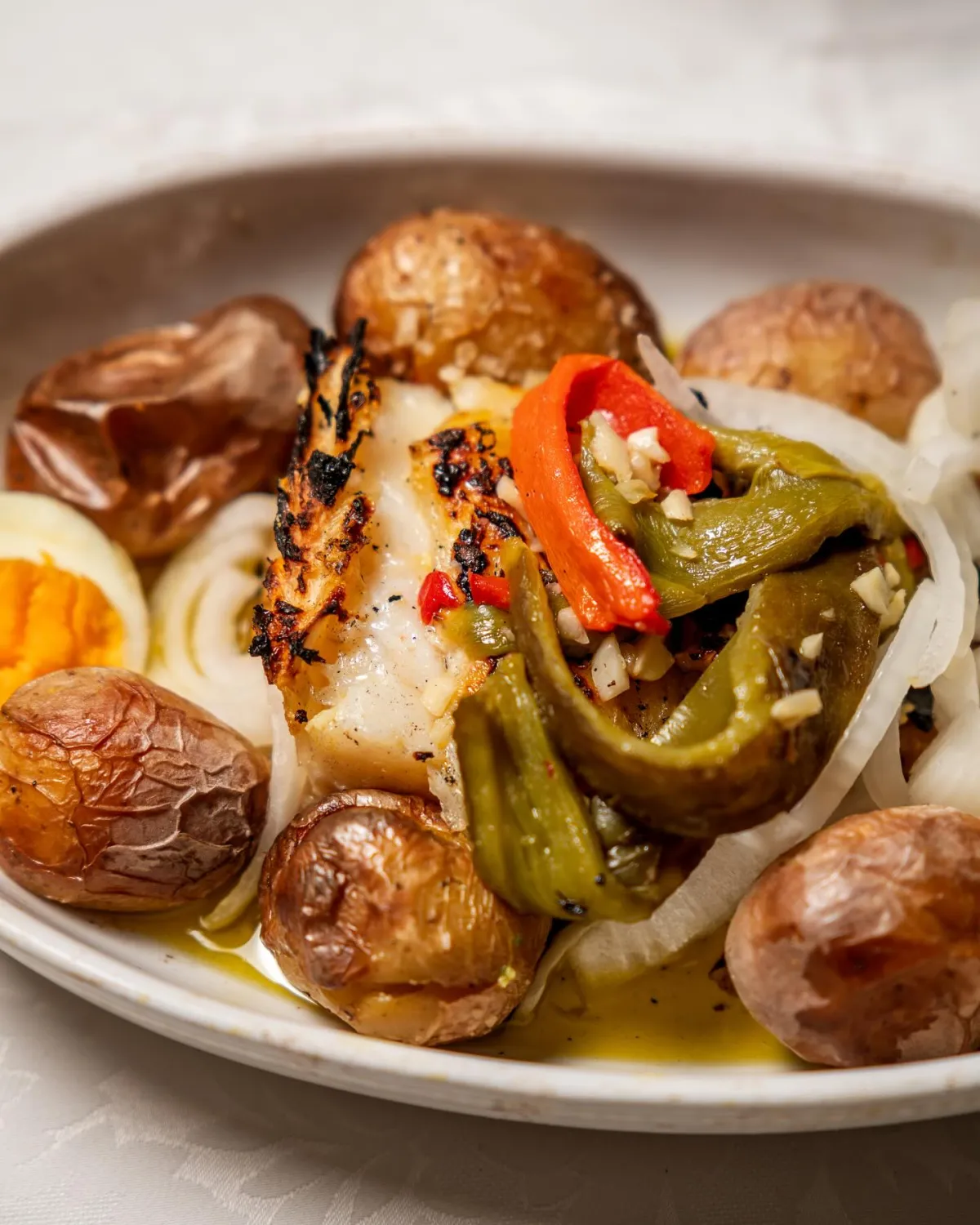 Bacalhau grelhado à portuguesa com azeite